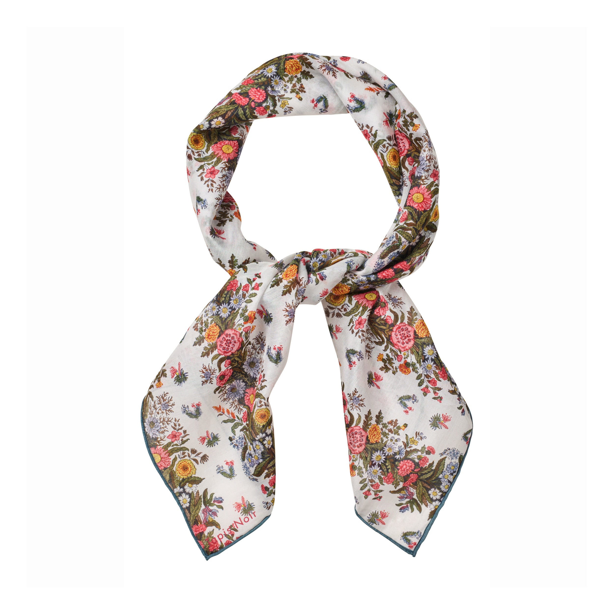 Tapis Noir Let Lille Edie Tørklæde Light Small (67x67cm) Hvid