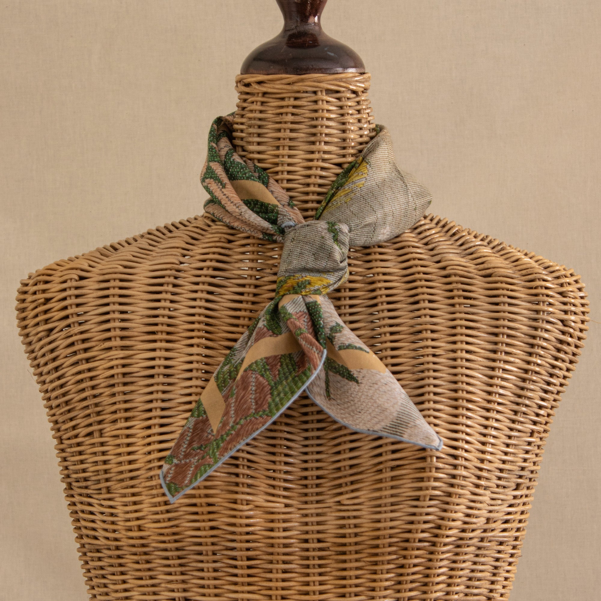 Tapis Noir Let Grønt Blomstret Tørklæde Light Grøn