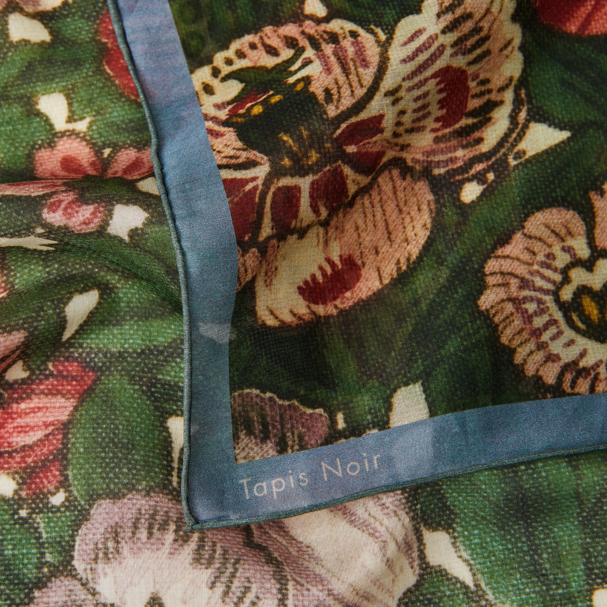 Tapis Noir Let Grønt Blomstret Tørklæde Light Grøn