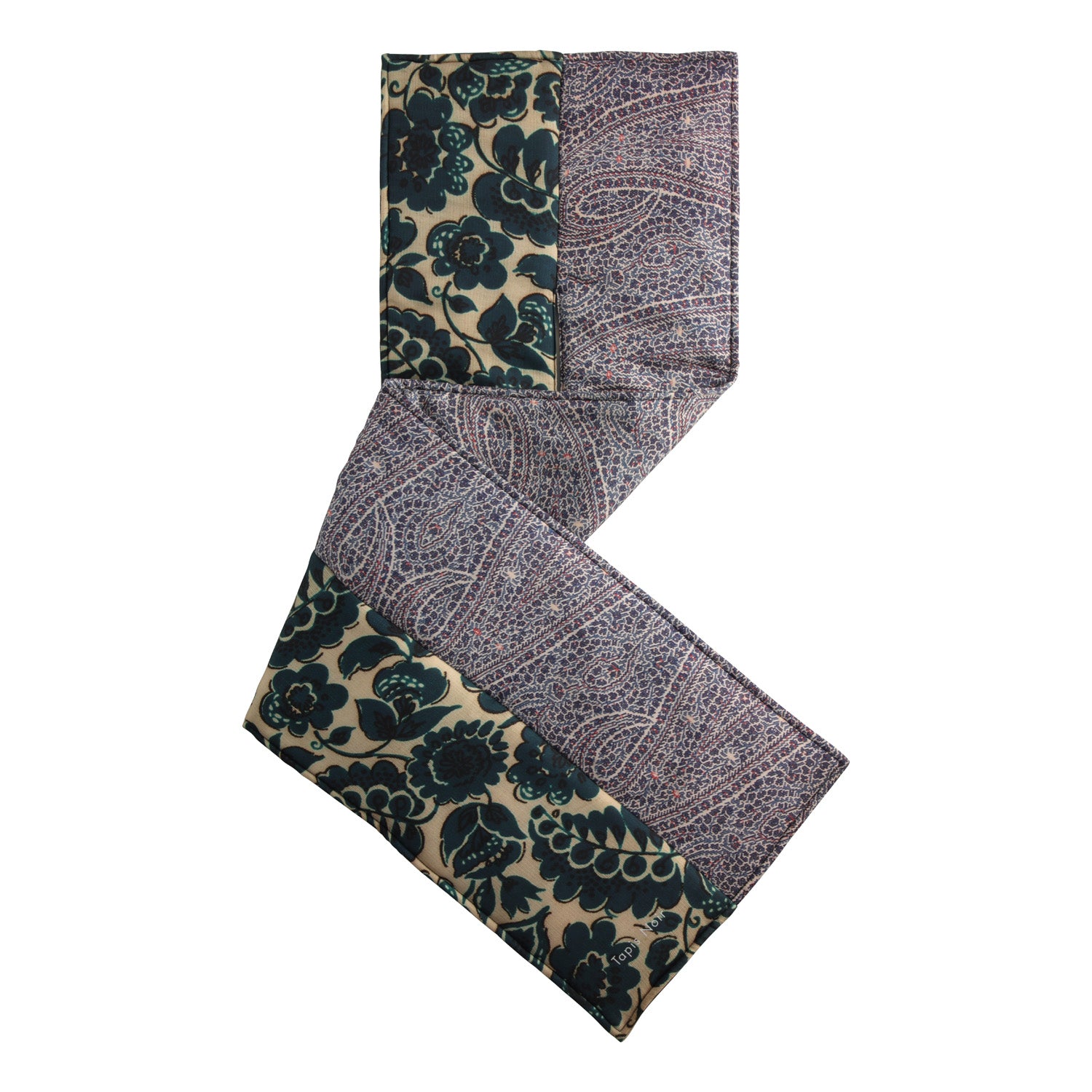 Tapis Noir Puffer Blåt Tørklæde Puffer Etnisk