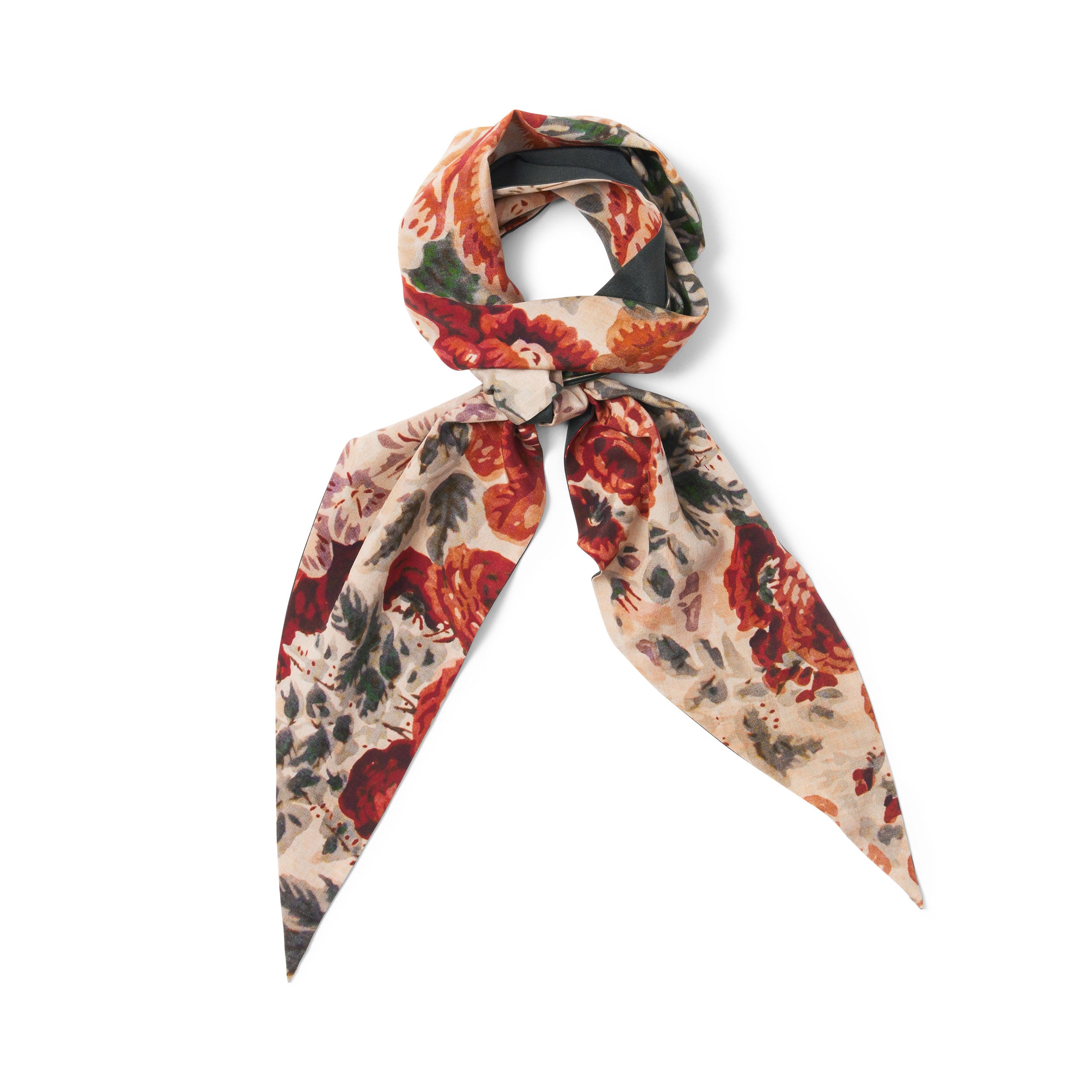 Tapis Noir Smalt Varmt Blomstret Tørklæde Slim Flerfarvet