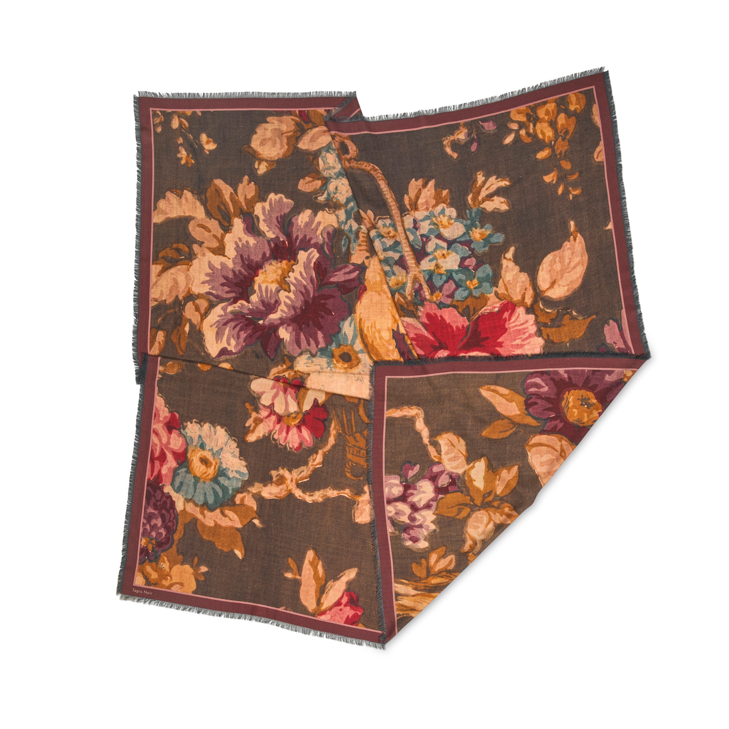 Tapis Noir Stort Daisy Tørklæde Large Dark olive