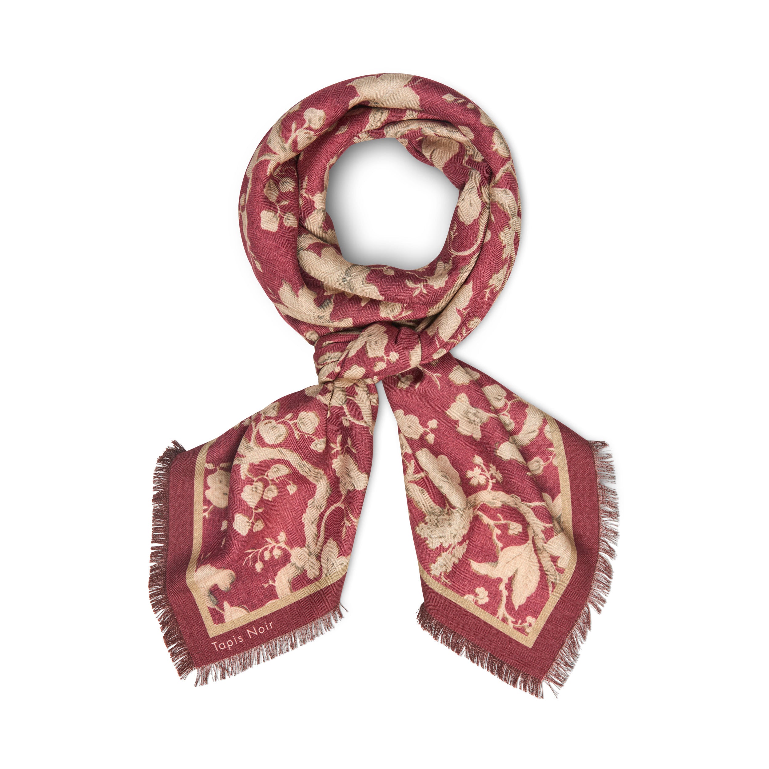 Tapis Noir Stort Dana Tørklæde Large Rød