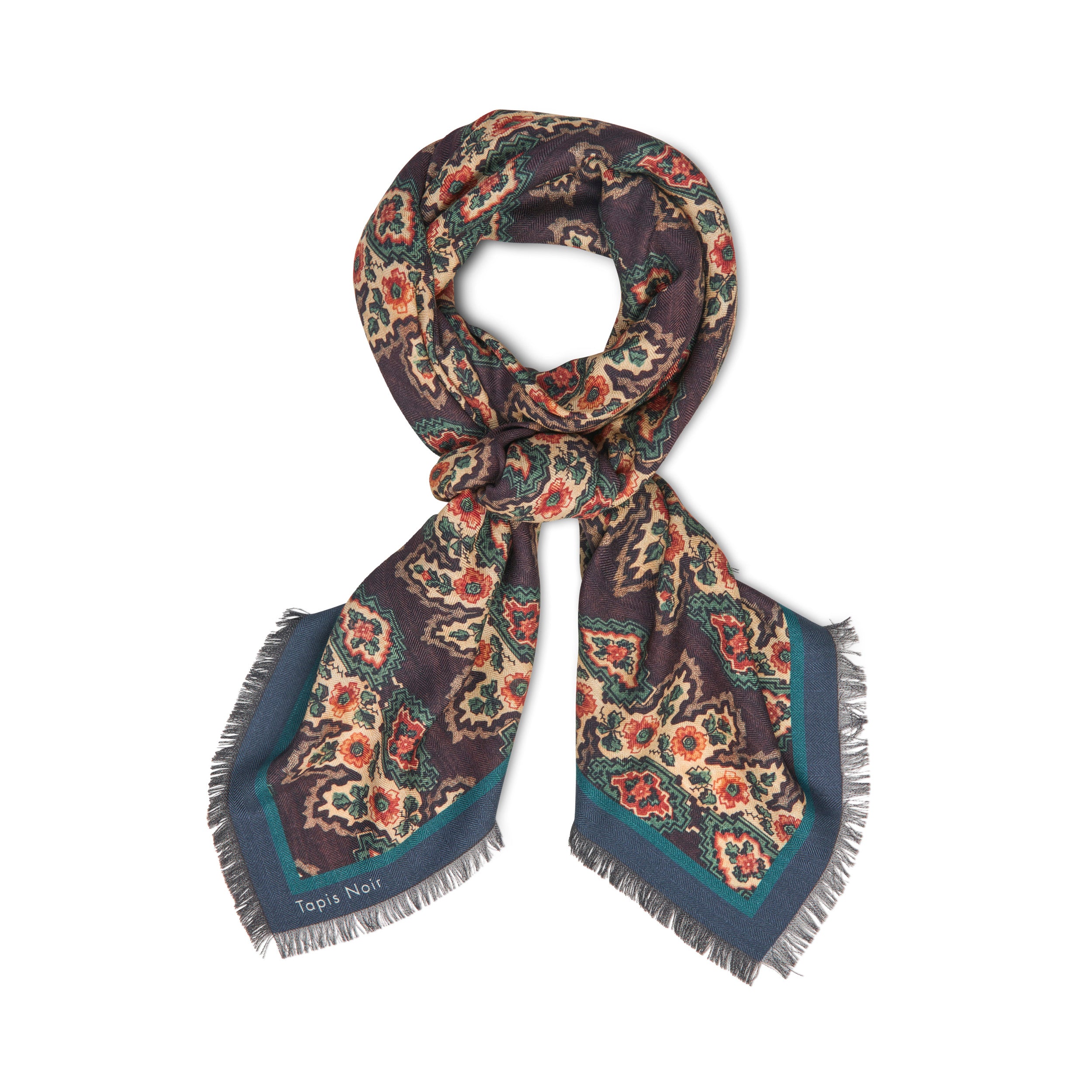 Tapis Noir Stort Dara Tørklæde Large Brun