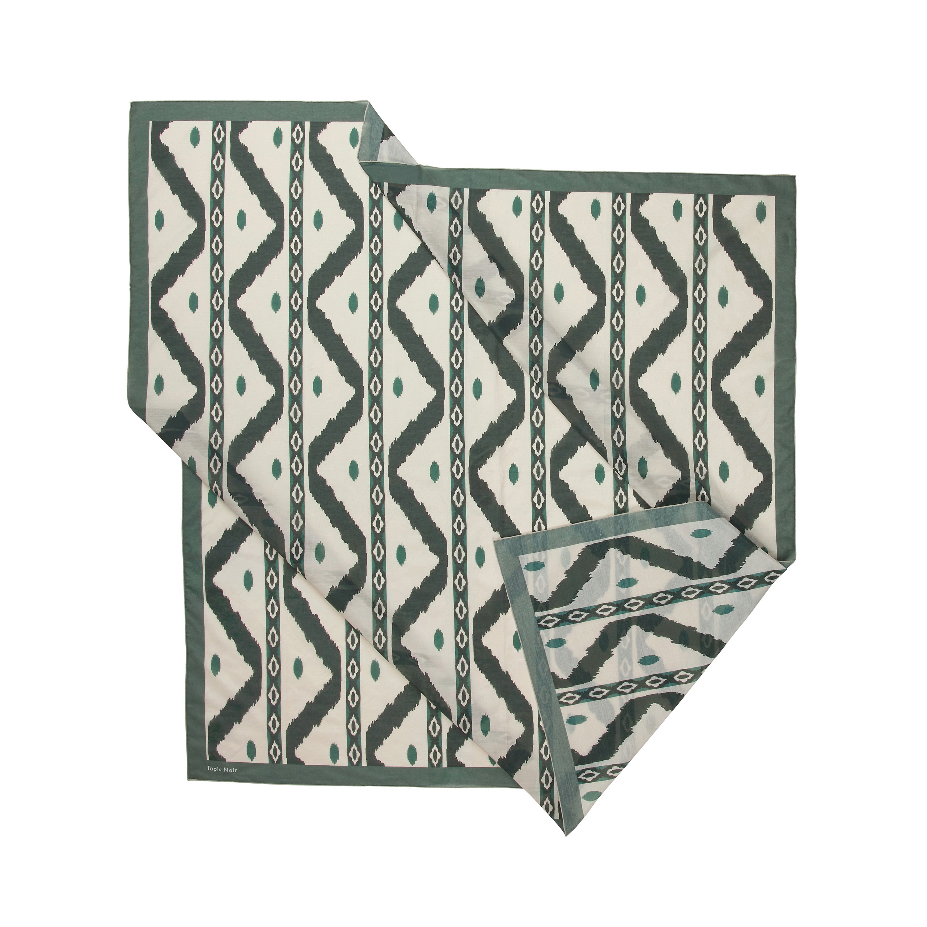 Tapis Noir Stort Let Grønt Bølget Tørklæde Light Large Grøn