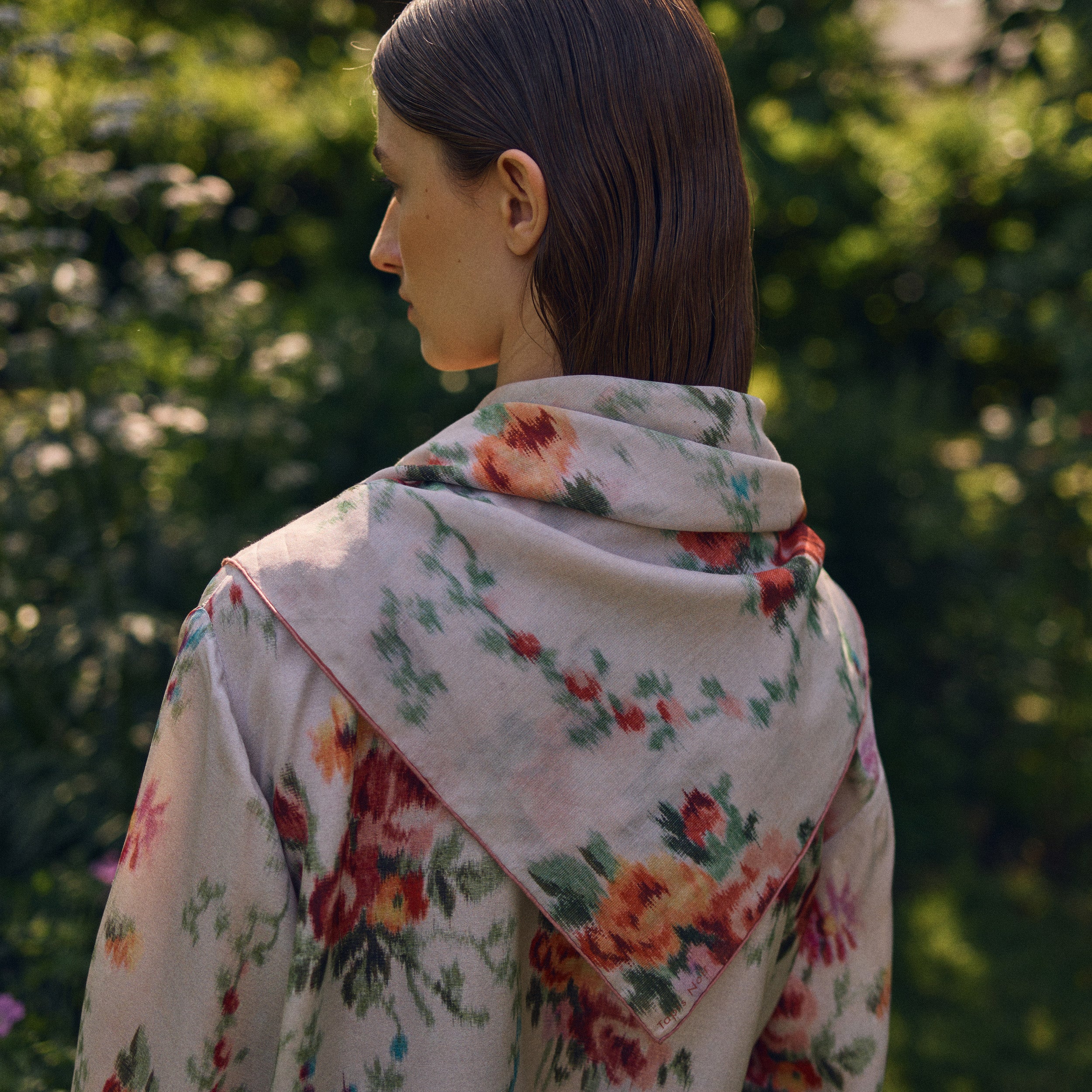 Tapis Noir Let Eve Tørklæde Light (85x85cm) Hvid