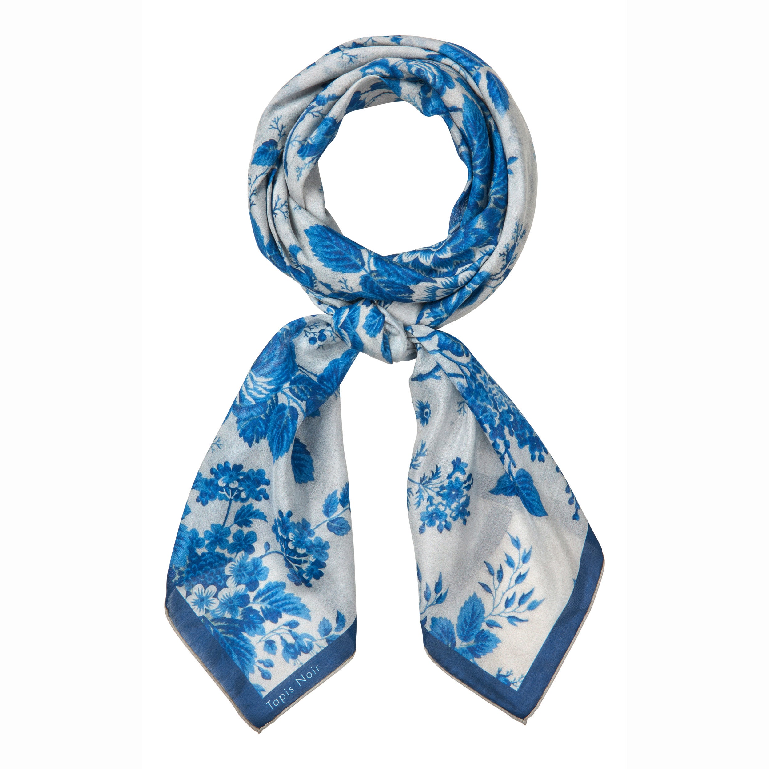 Tapis Noir Stort Let Emilia Tørklæde Light Large (120x120cm) Mørkeblå