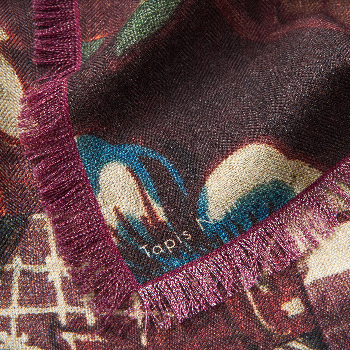 Tapis Noir Uld Lille Gwenyth Tørklæde Wool Small Rød